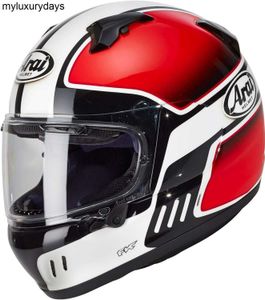 Klassiker Arai Defiant -X Shelby Adult Street Motorradhelm - Rot/kleiner Punkt zugelassener Motorradhelm Gesicht Spiegel Visor Sun Shield Street Helm