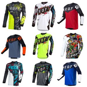 Herr t-shirts nya toppmens downhill tröjor smart fox mountain cykel mtb skjortor offroad dh motorcykel tröja motocross sportkläder racing xemy