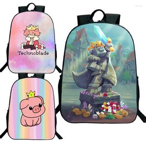 Backpack 16 polegadas Techloblade Bolas de livros à prova d'água Dream Smp Sutdents Rucksack de laptop Boa viagem de jogo grande capacidade para a escola