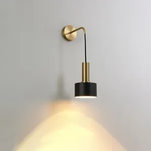 Wall Lamp Modern Adjustable Bedside Black Gold Luxury Nordic Up Down Reading Light Sconce For Aisle Indoor E27
