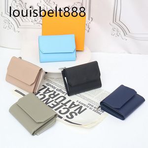 Designer-Brieftaschenkarte Halter neuer Mann Frauen Kurzerbringliche Brieftaschen Metall Buchstaben Multi-Card-Kartenbeutel Marke Reißverschluss Reißverschluss Hemdmünze Münzversand Design Faltbarer Tasche mit Kasten