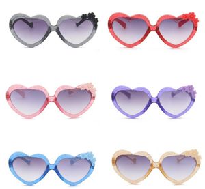 new transparent color child sunglasses peach heart Sunglasses Funny Unique Sunglasses with flower