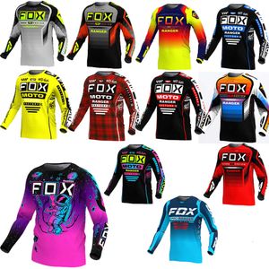 Erkek Tişörtler 2024 Yokuş aşağı yarış Jersey Mountain Bike Motosiklet Bisiklet Crossmax Gömlek Ciclismo Giysileri MTB MX Ranger Fox DH 9HTP