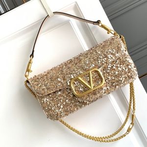 Designer Real Sheep Leather Shoulder Bags Fashion Luxury Brand Blingbling Crystal Beads Totes Crossbody Bag Girls Shining Party Evening Purses And Handbags 2752