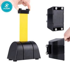 Hot Sale 5m 10m Wall Mounted Bollard Barriers Plastic Retractable Belt with magnet optional Barrier With 100% Safety