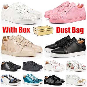 Luxury Men Designers Red Bottoms Sukienka dla mężczyzn dla mężczyzn Platforma Platforma Platforma Buty Flat Bottom Luksusowe mokasyny Czerwone Trenery Outdoor des Chaussure Dhgate z pudełkiem