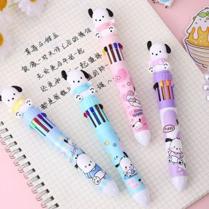 36pcs/Lot Cartoon Pochacco Pen 10colors Christmas Pens Gift Cute Cartoon 6-kolorowy student Press Ballpoint Pen