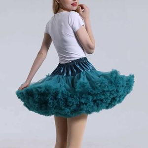Spódnice damskie spódnica stały kolor puszysty laminowany elastyczna plastra talii robota damska spódnica cosplay krótka plisowana sheer damska odzież S2452408
