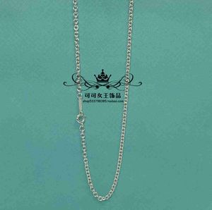 Designer's 925 Sterling Silver Brand Necklace for Women Fashionabla Par Collarbone Chain Single Neck Plain Elegant Luxurious and Nisch Present Girlfriends