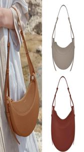 Numero Dix Halfmoon Bag Fullgrain Textsmooth 송아지 가죽 토트 디자이너 Zip Closure Crossbody Women Hobo 핸드백 Sh4980072