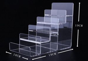 5 lager plånbok display stativ akryl handväska display rack klockglasögon telefon kosmetisk nagellackhållare som visar sta7790108