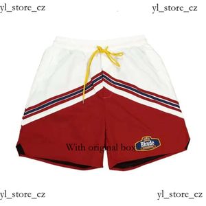 Дизайнерские мужские шорты Rhude Shorts Summer Fashion пляжные брюки мужчины высококачественная уличная одежда красные голубые черные фиолетовые брюки Мужские короткие 100% хлопковые размеры США S-xl ebae