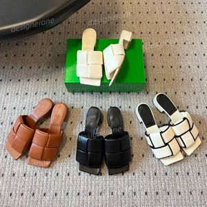 Lido Designer Sandals Sandals Intercciato Slippers Плетена