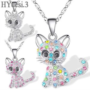 Collane a sospensione Colorful Birthday Stone Cartunone Cat Cat Collana Amante Girl Girl S2452206