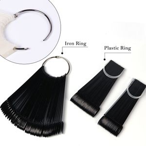 Clear Nature Black False Nail Display Oval Square Shape Practice Nail Form Acrylic Polish Fake Nail Tip Card Manicure Tool SAA23