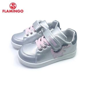 Athletic Outdoor Athletic Outdoor Flamingo Print Spring leather breathable hook and loop outdoor sports shoes suitable for girls WX5.22745256