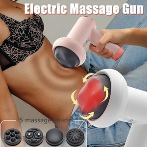 Elektrische Massage Hammer Tiefes Gewebe Percussion Vibrator formen Schmerzlinderung Muskelentspannung Rückenmassaget für Fitness Slimming 240507