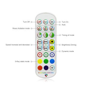 DC12V Bluetooth -app 4 -stift RGB -styrenhet 1 till 1 eller 1 till 2 smart LED -styrenhet med fjärrkontroll för RGB LED -strip ljus