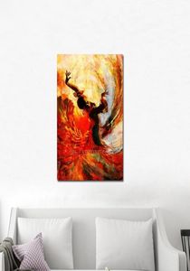 Top Artist Handmade High Quality Abstract Spanish Dancer Oil Painting on Canvas Dancing Flamenco Art Picture3875169