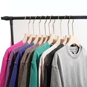 Designer Männer Frauen T-Shirt T-Shirts T-Shirts Tops Baumwolle schwere Vintage Übergroße lose Kurzarmkleidung 29e 3b2