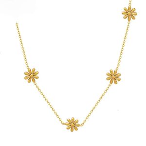 TOFFLO Stainless Steel Jewelry Small Daisy Pendant Necklace Womens Fashion Simple Collar Chain Bsp1316 240524 917