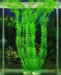 37cm人工水中植物水族館水槽の装飾緑の紫色の水草視聴装飾6987473