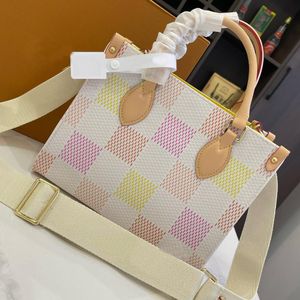 Top Griff Frauen auf dem Go -Einkaufstasche Designer Pink geprägte Leder -Schulter -Shop -Tasche Luxus Handtasche Tasche über Nacht Taschen Mode Crossbody Clutch Wickelbeutel