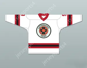 Пользовательский Tyson 9 Letterkenny Irish White Alternate Hockey Jersey Top Shinked S-M-L-XL-XXL-3XL-4XL-5XL-6XL