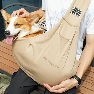 Transportador de cães Reversível Bolsa de ombro de animais de estimação simples e elegante viagens ao ar livre obrigatória para pequenos animais de tamanho médio respiráveis