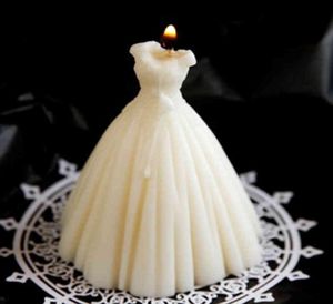 Wedding Dress Candle Handmade Scented Candles Jar Glass Natural Plant Wedding Soy Wax Small Jars Aromatherapy Decor ZXFEB16155320316
