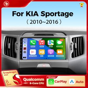 CAR DVD Radio Android Auto för Kia Sportage 3 Sportage R 2010-2016 CarPlay Multimedia Player Car Stereo 4G WiFi Qualcomm 2Din