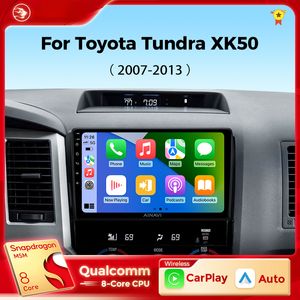 Rádio de DVD de carro para Toyota Tundra XK50 2007-2013 Sequoia XK60 2008-2017 Wireless CarPlay Android Auto Stereo Multimedia Player