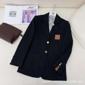 Women's Jackets Years Niche Design, Fashionable Contrasting Stripes Lining Metal Buttons, Classic Versatile Suit Top