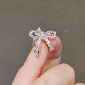 Korean Playful Bow Brooch Women's Decoration Safety Fixing Clothes Collar Pin Anti Slip Light Buckle