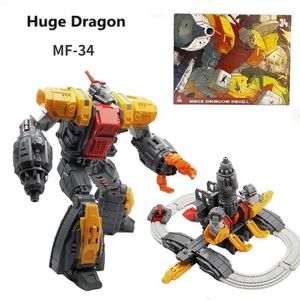 Экшн-фигуры в запасе трансформации Mechfanstoys MF34 MF-34 MF-34Z MF34Z Огромный дракон Mini Omega Оборонительная крепость базовая фигура Toys T240521