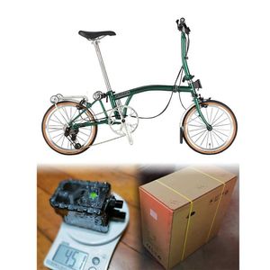 Cyklar 16 tum extern 7-växlad Carlton CRMO Triple Folding Frame Dual C-Broms Portable 53T Crank 349 Wheel Small Folding City Bike Q240523