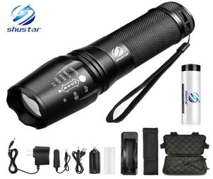 LED flashlight Tactical Flashlight 8000 Lumens XML2T6 Zoomable 5 Modes aluminum Lanterna LED Torch Flashlights For Camping2844626