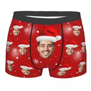 Underpants Men Gift Custom Face Boxers Рождество персонализированное PO нижнее белье дизайн дни рождения boxer byrks для парня мужа