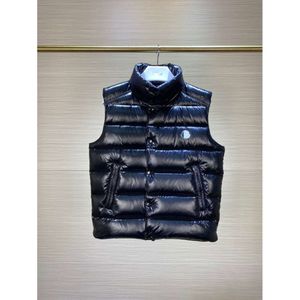 European Down Vest Men S Hooded Short Style Winter Stand Up Collar Camisole Jacket Thickened Button Top