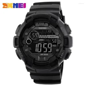 Wristwatches 5PCS/Set SKMEI 1243 Men Multifunction 5Bar Waterproof PU Strap LED Display Watches Chrono Digital Watch Reloj Hombre Sport