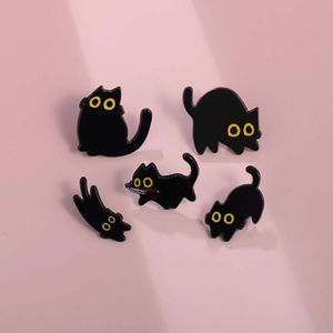 Fofo puro puro gatinho preto broooch -brooch Acessórios para roupas, alfinetes de colarinho, decoração de animais, flor de peito