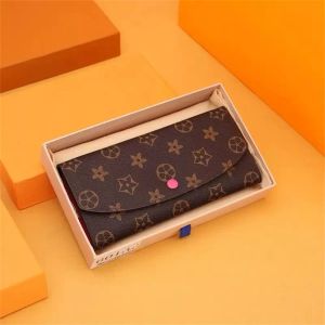 Luxurys designers mode äkta läder fällbara plånbok söt mynt handväska kvinnors kreditkortshållare handväska crossbody väska