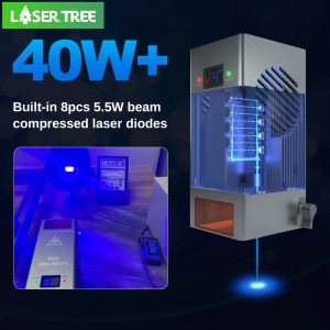 Árvore a laser 10W 20W 30W 40W Cabeça a laser óptica com assistência aérea 450nm Blue Light TTL Módulo para ferramenta de corte de gravura a laser