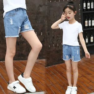 Shorts IENENS Kids Baby Girls Denim Shorts Pants Children Casual Wear Infant Summer Clothes Fashion Bottoms Jeans 4-13 Years Y240524