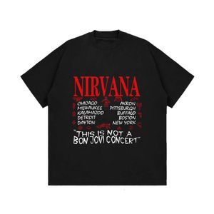 SHX Large Nirvana Band T-shirt överdimensionerad hiphop gata korta män och kvinnor loss passande par halvärmad skjorta M524 37