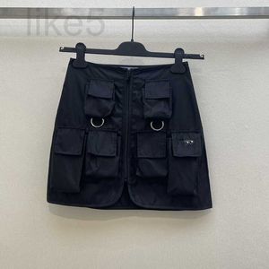 スカートデザイナーブランドPRAファッション年齢甘いスタイルのポケットコントラスト小さいバージョンスリミング用途のワークドレスショートハーフスカートktto