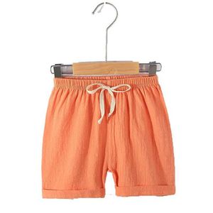 Shorts Girls shorts boys summer shorts boys breathable soft linen shorts 2-10 years childrens clothing Y240524