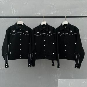 Mens jaquetas novas jaquetas homens mulheres 1 de alta qualidade Vintage British Bordededs Coats Drop Deliver