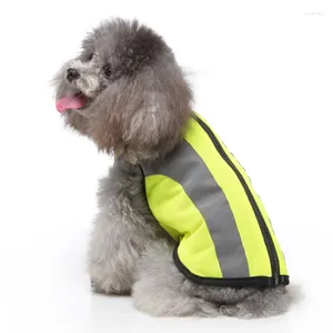 Vestuário para cães roupas de estimação com zíper do zíper luminoso