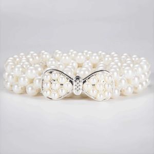 Waist Chain Belts Womens Belt Luxury Fashion Pearl Waist Chain New Designer Elegant Girl Female Lady Wedding Dress Belt Accessory Butterfly Belts Q240523